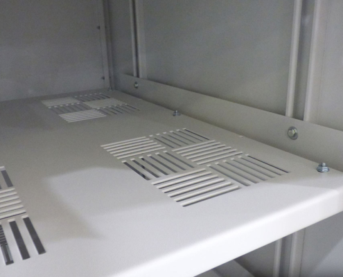 Freestanding printer Enclosure with Keyboard Tray shelf icestation itsenclosures