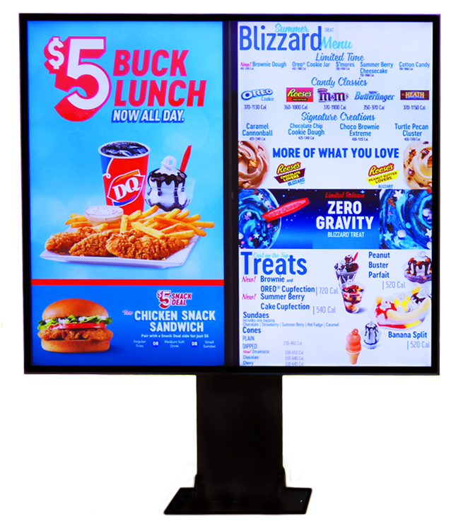 1x2 DIGITAL SIGNAGE WITH DQ VIEWSTATION ITSENCLOSURES