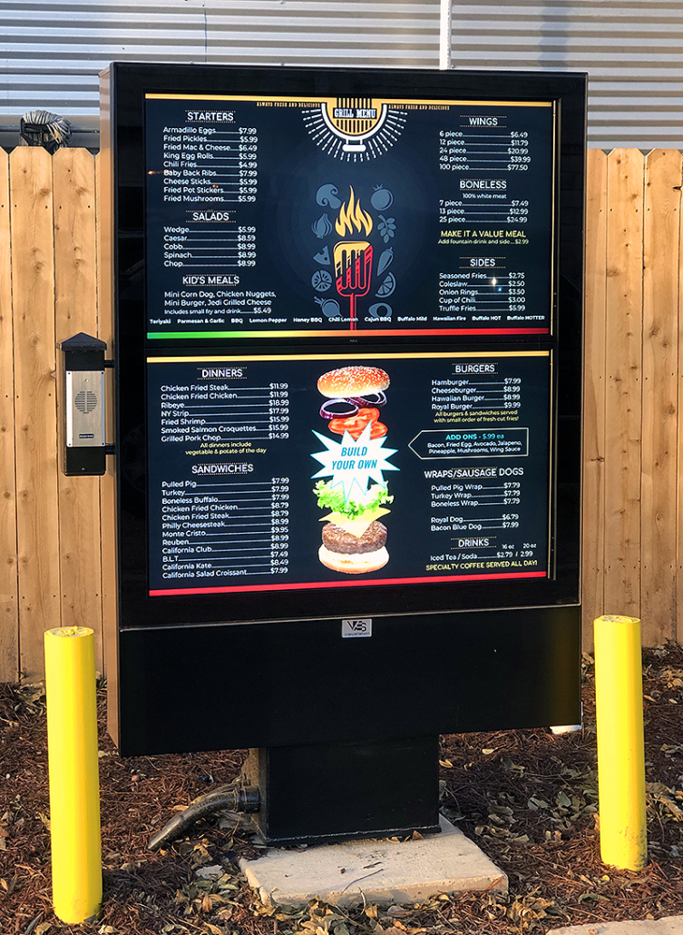 TEU Services Case Study ITSENCLOSURES outdoor digital menu boards