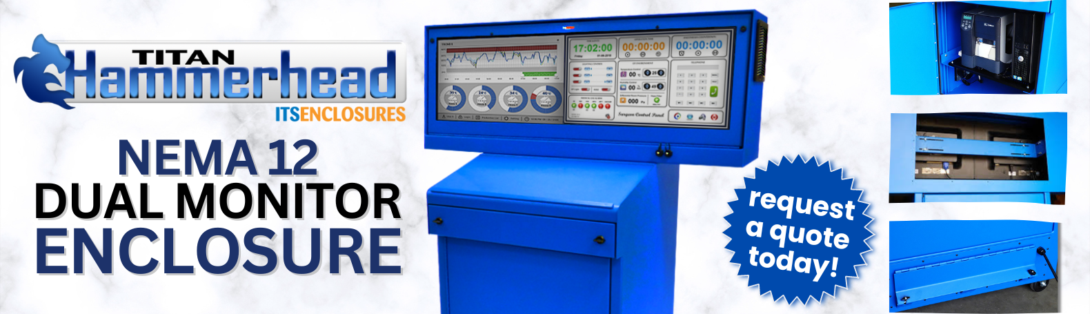 TITAN Hammerhead Dual Monitor Enclosure - ITSENCLOSURES IceStation Product of the Month